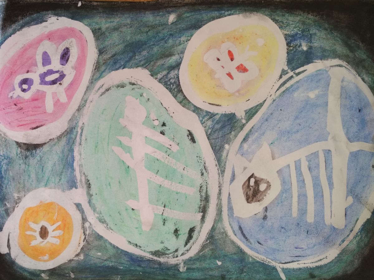 velikonoční obraz tvoření s dětmi namaluj vejce 5x jinak s radkou rubešovou