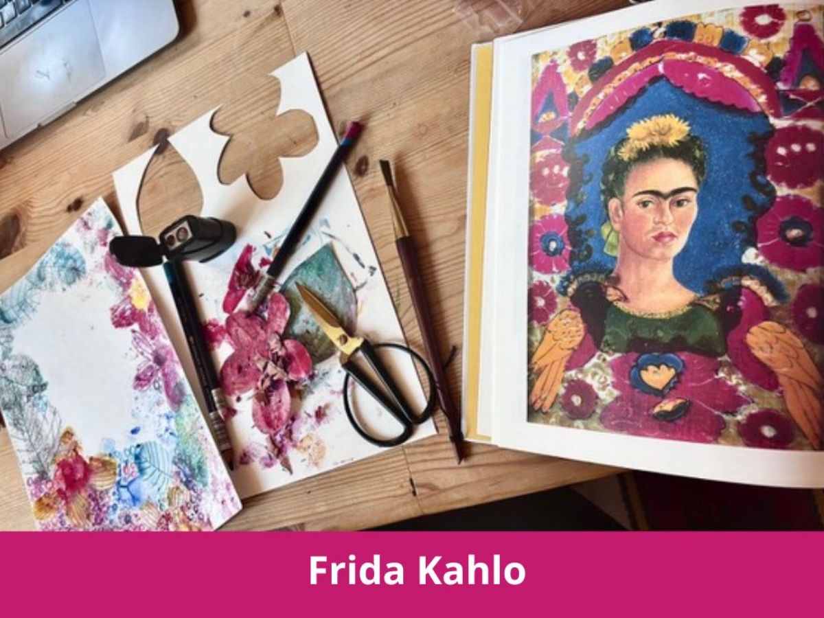 Online ateliér extra art je společné online tvoření pro rodiče s dětmi s lektorkou a známou arteterapeutkou Radkou Rubešovou - obrazy a tvoření na téma známých umělců jako je Frida Kahlo